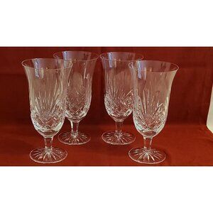 VINTAGE ROGASKA GALLIA Crystal Iced Tea Goblets Set of 4 Star Base EXCELLENT